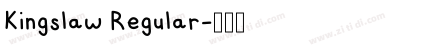Kingslaw Regular字体转换